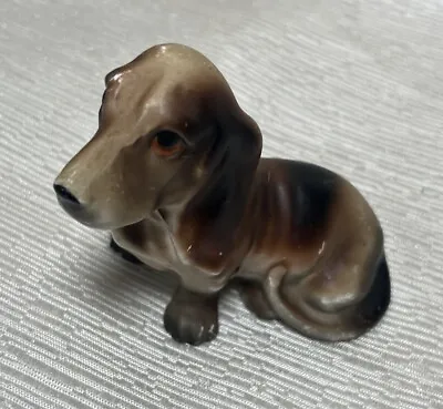 Vintage Basset Hound Porcelain Figurine Dog Puppy Made In Japan • $15