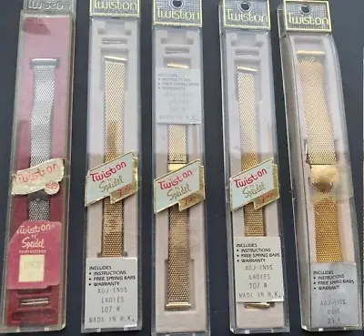 Lot Of 5 New Old Stock TWIST-ON SPEIDEL WATCH BANDS ( ALL MESH STYLE) • $24.99