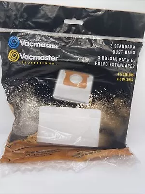 3 Pack Vacmaster 4-5 Gallons Dry  For Vacmaster & Shop Vac Dust Bags NIB • $9.99