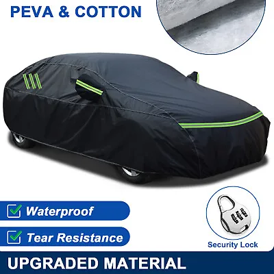 $41.99 • Buy Upgraded PEVA+Cotton Full Sedan Car Cover Waterproof Outdoor UV Resistant