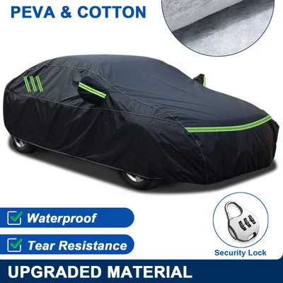 $41.99 • Buy Upgraded PEVA+Cotton Full Sedan Car Cover Waterproof Outdoor UV Resistant
