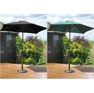 £27.99 • Buy 2.4 M Wooden Parasol Umbrella Garden Patio NEW 2 Summer Colours