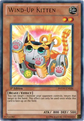 Wind-Up Kitten (Ultra Rare) Ultra Rare Photon Shockwave Yugioh Card • $11.98