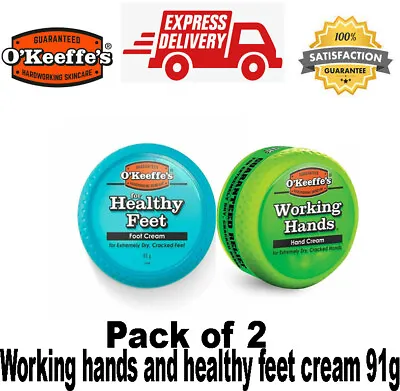 O'Keeffe's Working Hands & Healthy Feet: Hand & Foot Cream Jar Set - Twin Pack • £15.99