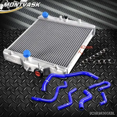 Aluminum Radiator + Silicone Hose Blue Fit For 1992-00honda Civic D15/16 Eg/ek • $88.20