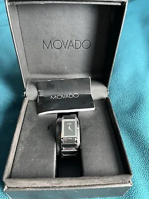 Movado Museum Valor Ladies Black Museum Dial - Tungsten Carbide On Bracelet • $900