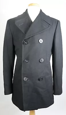 Mens Navy Naval Enlisted Wool Overcoat Pea Coat Major Coat Co Military VTG - 38L • $79.99