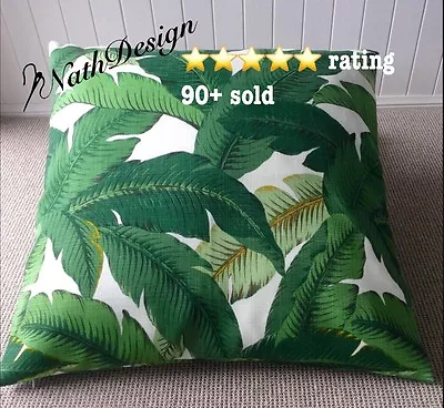 Indoor/Outdoor Tommy Bahama 60cm Green/White Swaying Palm Leaf Cushion Cover • $52