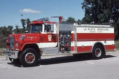 LaPlata MD Tanker 16 1979/88 Mack R Pierce - Fire Apparatus Slide • $5