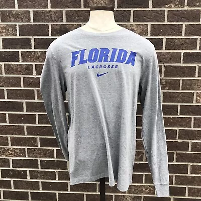 Florida Gators Lacrosse Gray Nike Long Sleeve Logo T-Shirt The Nike Tee XL • $23.99