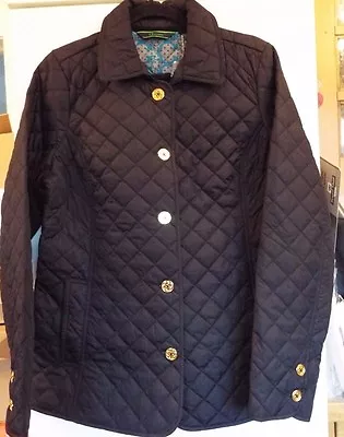 C. Wonder Water Resistant Diamond Quilted Jacket Has Printed Lining Black Med • £24