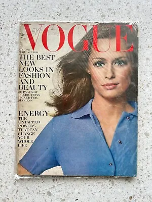 Vintage US VOGUE Magazine January 1 1969 (Cover: Lauren Hutton By Irving Penn) • $150