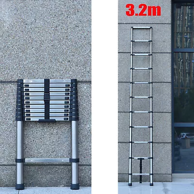 Folding 16.5FT Multi Purpose Telescopic Extension Ladder Heavy Duty 12.5FT 3.8M • $81.78