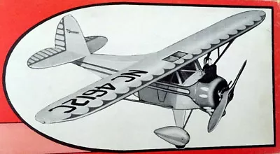 Sterling MONOCOUPE PLAN To Scratch-Build A 36  Span UC Scale Model Airplane  • $15.95