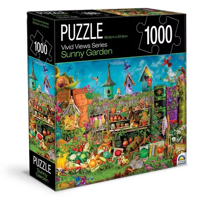 1000pc Crown Vivid Views Series Sunny Garden 68.6x50.8cm Jigsaw Puzzle Toy 15y+ • $19.95