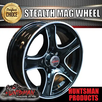 14x5.5  HT Holden Stealth Alloy Mag Wheel Rim Caravan Camper Boat Jetski Trailer • $146