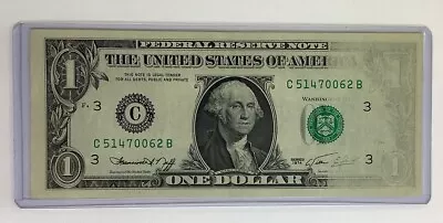 1974 Series $1 Dollar Bill Insufficient Missing Ink Error Note Paper Money • $114.99