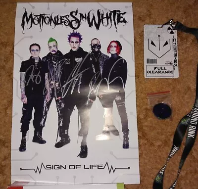 Motionless In White Original Concert Poster Signed Vip With Lanyard & Pin Wow  • $89.99