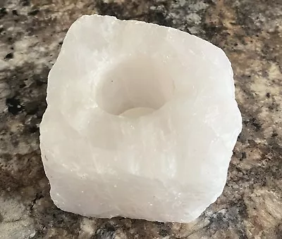 White Quartz Tea Light Candle Holder GUC • $19.99