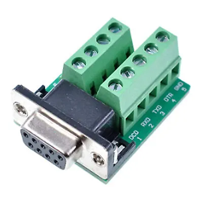 DB9-M2 Female 9Pin Riveting Adaptor To Terminal Connector Signal Module D-SUB • $8.45