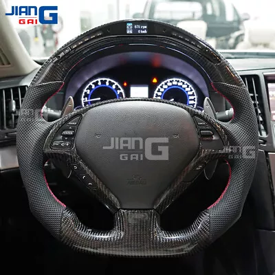 Carbon Fiber Perforated Leather LED Steering Wheel For INFINITI 08-13 G37X G37 • $599