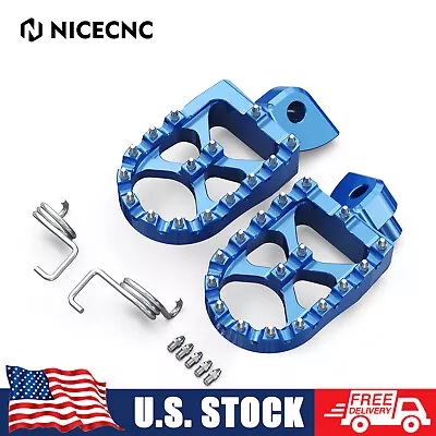 NiceCNC Wide Foot Pegs Footrests For Yamaha YZ125 YZ250 1998-2023 YZ250F 01-2023 • $26.59