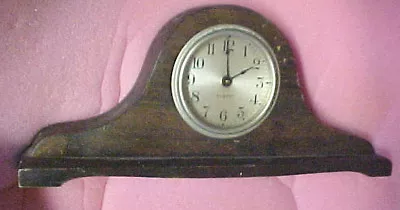 BS8 Vintage Gilbert Mahogany Wall Shelf Mantle Clock Wind  • $49