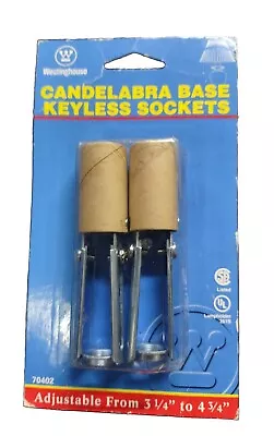 Westinghouse Lighting Corp 2-Pack Adjustable Candelabra Socket New In Package  • $7.99