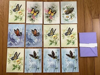 12 Vintage Unused  A Sunshine Card  All-Occasion Cards Of Butterflies With Box • $7.50