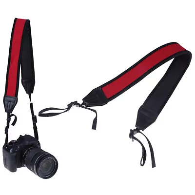 Skidproof Neoprene Red Neck Strap For DSLR Camera Binocular Nikon Canon Fu`P_ • £5.99