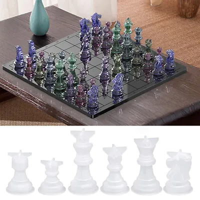 £1.91 • Buy International Chess Piece Silicone Molds Resin Casting UV Epoxy Moulds DIY Craft
