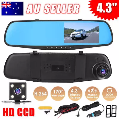 4.3  Dash Camera 1080P Dash Cam Reverse Camera Front And Rear Camera Dual Lens • $30.35