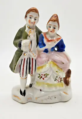 Vintage Occupied Japan Hand Painted Miniature Colonial Couple Figurine 3.75  • $9.99