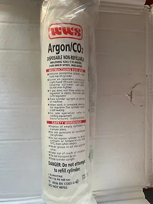 Argon Co2 86/14% Mix Disposable Gas Bottle Small Cylinder Mig Tig Welding • £18.99