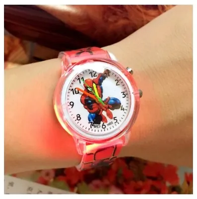 Spiderman Watch Light Up Colour Changing Kids Children Gift New UK Seller Stock • £5.99