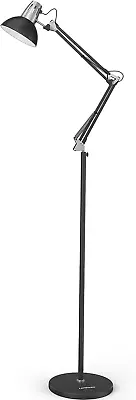 LEPOWER Floor Lamp Swing Arm Floor Lamp Industrial Floor Lamp With Heavy Metal • $66.42