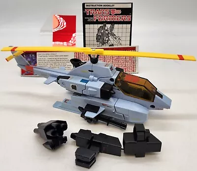 1984 G1 Vintage Transformer - Whirl Helicopter - Autobot Bandai Complete • $124.95