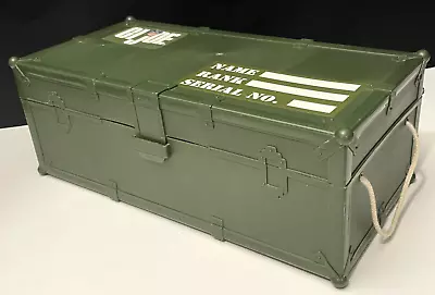 Vtg Gi Joe Army Green Toy Tool Box Plastic 1997 Hasbro Foot Locker Chest Case • $21.75
