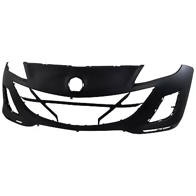 Front Bumper Cover For 2010 Mazda 3 Sedan W/ Fog Lamp Holes Primed • $99