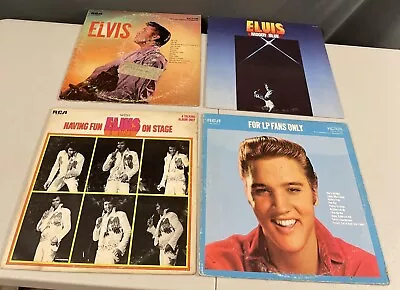 Elvis Presley Vinyl Records Lot Record Rare Moody Blue Lp Having Fun The King 12 • $6