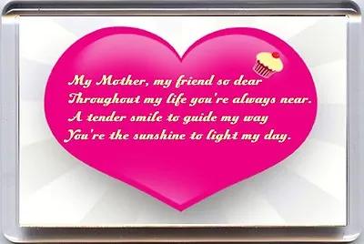 My Mother My Friend So Dear Throughout My Life Fridge Magnet Christmas Gift • $13.94