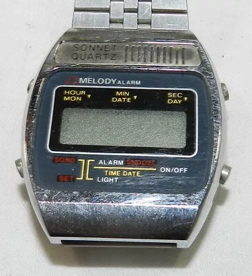 Men's  Vintage Sonnet Quatz Melody Alarm Digital Watch - Needs Battery • $25