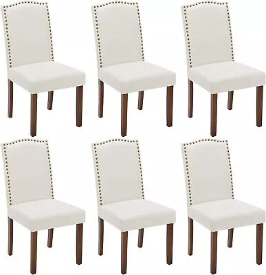 Dining Chairs Set Of 6 Fabric Dining Room Chairs Upholstered Parsons Chairs • $255.78