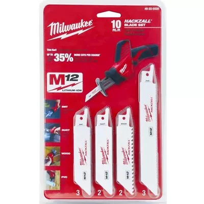 Milwaukee 49-22-0220 M12 Hackzall Blade 10-Piece General Purpose Set • $23.01