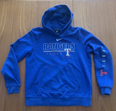 Nike Men’s Texas Rangers Hoodie Size Medium MLB Baseball Blue Pullover • $28.99