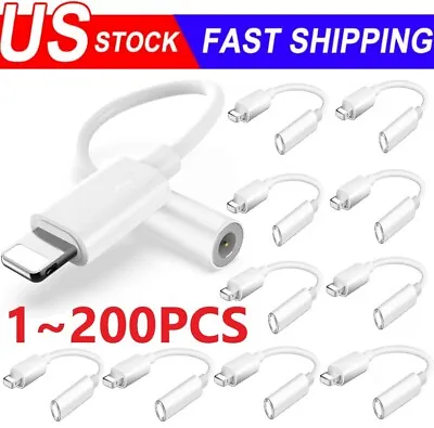 For IPhone Headphone Lot Adapter Jack 8Pin To 3.5mm Aux Cord Dongle Converter • $9.39