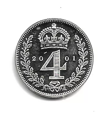 Great Britain - 2001 ELIZABETH II MAUNDY FOUR PENCE Coin • $109