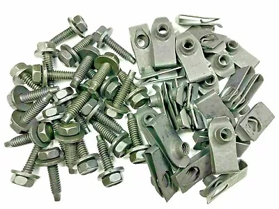 1/4 Body Bolts & U-Nut Clips For Ford (25 Bolts/25 Clips) #1604 (78-864) • $26.95