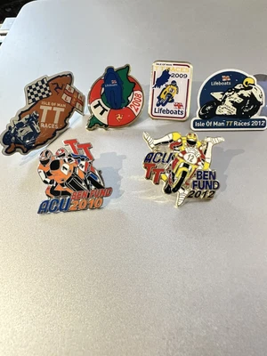 £5 • Buy TT Races Isle Of Man Pinbadge Collection  08.09.10.12.12