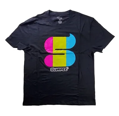 Slurpee Tee Bright Neon Logo Black T-Shirt New 2023 Edition 7-11 7-ELEVEN • $16.99